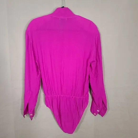 Escada Bodysuit Magenta Long Sleeve - Picture 2 of 5